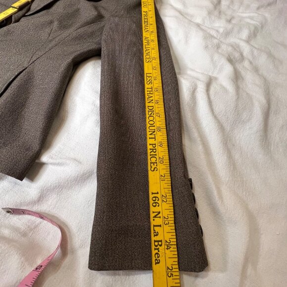 Ann Taylor Women 14 Blazer Brown  2-Button Tailored  Career Office Professional - Picture 9 of 11